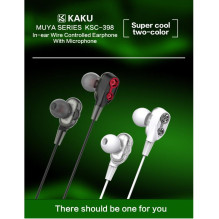 iKAKU KSC-398 Universal Lightweight HiFi In-Ear Headphones 3.5mm with Microphone 1.2m White