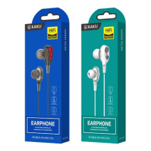 iKAKU KSC-398 Universal Lightweight HiFi In-Ear Headphones 3.5mm with Microphone 1.2m White