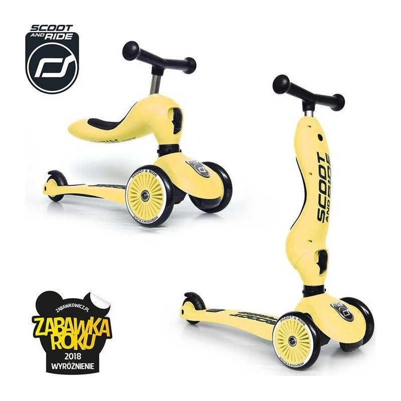 ScootAndRide Ride and scooter 2in1 Highwaykick1 1-5 years Lemon (96354)