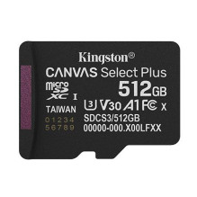 Kingston microSD 512GB Canvas Select+ G3 150MB / s
