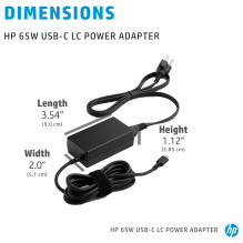 HP 65W USB-C LC Power Adapter power adapter / inverter HP 65W USB-C LC Power Adapter power adapter / inverter