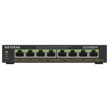 „NETGEAR“ 8 prievadų gigabito eterneto didelės galios „PoE+ Plus“ komutatorius (GS308EPP)