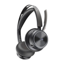 HP Poly Voyager Focus 2 Microsoft Teams sertifikuotos USB-CC ausinės + USB-C / A adapteris + įkrovimo stovas