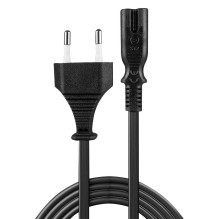 Maitinimo Laidas - LINDY Euro Kištukas į C7, 2 m, 2.5A / 250V, PVC, Varis, Juodas Maitinimo Laidas - LINDY Euro Kištukas į C7, 2 m, 2.5A / 250V, PVC, Varis, Juodas
