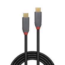 USB Kabelis - Lindy 5m USB 3.2 Type C to C 10Gbps 100W PD Anthra Line