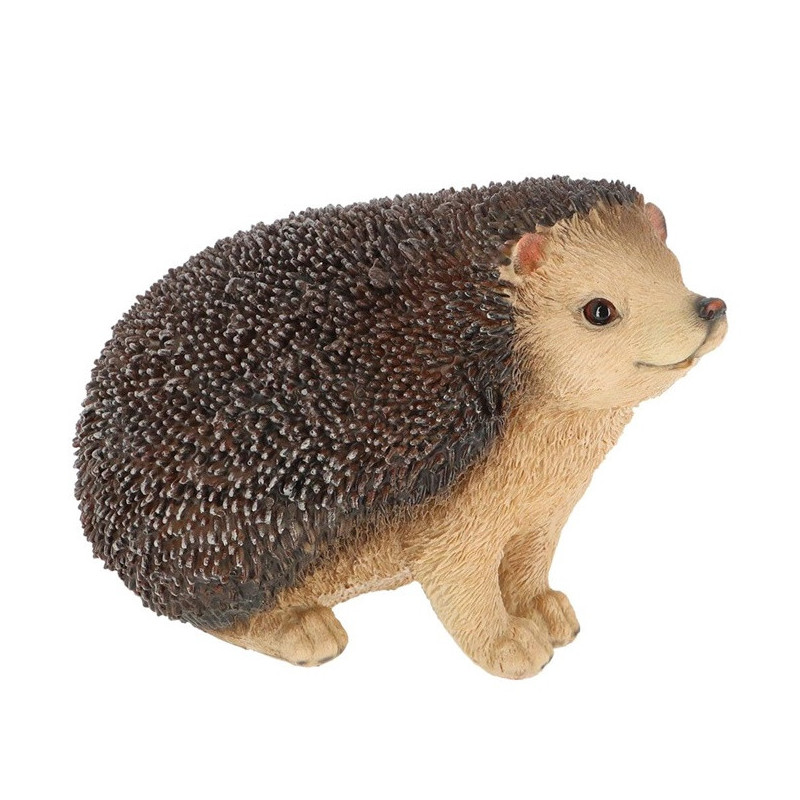 Decoration "Hedgehog", 19.4 cm x 12.3 cm x 14.1 cm, brown