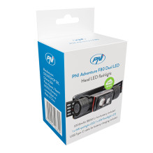 PNI Adventure F80 dvigubas LED priekinis žibintas, 1000 lm, 6W, 2200 mAh, IP68 PNI Adventure F80 dvigubas LED priekinis žibintas, 1000 lm, 6W, 2200 mAh, IP68