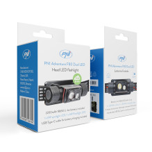 PNI Adventure F80 dvigubas LED priekinis žibintas, 1000 lm, 6W, 2200 mAh, IP68 PNI Adventure F80 dvigubas LED priekinis žibintas, 1000 lm, 6W, 2200 mAh, IP68