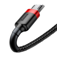Mikro USB Kabelis - Baseus Cafule 1,5A 2 m, Raudonas / Juodas