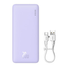 Išorinė Baterija - Baseus Airpow PPAP20K 20000 mAh Greitas Įkrovimas 20W Triple Išėjimas Violetinė