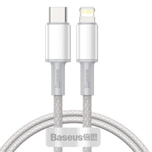 Laidas - Baseus Lightning į USB C 1m 480 Mbit / s ABS Baltas