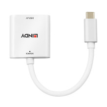 Adapteris - LINDY USB Type C į HDMI® 4K60 Konverteris, Baltas Adapteris - LINDY USB Type C į HDMI® 4K60 Konverteris, Baltas