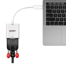 Adapteris - LINDY USB Type C į VGA Konverteris, Baltas
