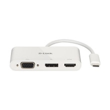 USB-C HUB 3Port D-Link DUB-V310 DisplayPort HDMI VGA 4K passiv White USB-C HUB 3Port D-Link DUB-V310 DisplayPort HDMI VGA 4K passiv White