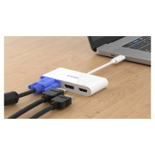 USB-C HUB 3Port D-Link DUB-V310 DisplayPort HDMI VGA 4K passiv White USB-C HUB 3Port D-Link DUB-V310 DisplayPort HDMI VGA 4K passiv White