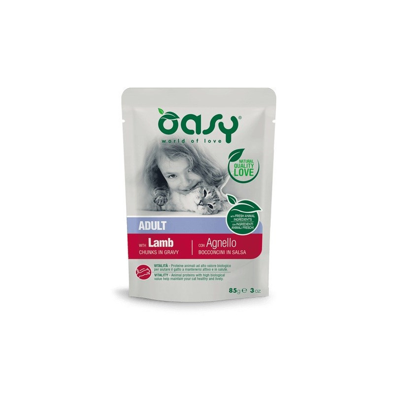 OASY Chunks in gravy Lamb - wet cat food - 85g