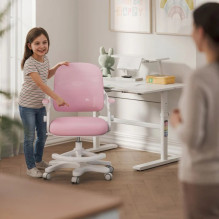 Junior 4.3 Rožinė besisukanti kėdė Junior 4.3 Rožinė besisukanti kėdė