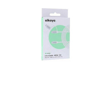 „alkaya Speed Flex 2 in 1“ USB-C – „Lightning“ tipo, blizgus, 15 W / 12 W, 1 m, baltas