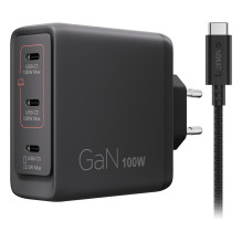 Lenovo Multi-Port USB-C 100W GaN Charger / Power Adapter Black incl. USB-C Cable (1.8m)