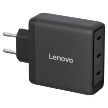 N Lenovo kelių prievadų USB-C 100 W GaN-Ladegerät / Netzteil Schwarz inkl. USB-C kabelis (1,8 m)