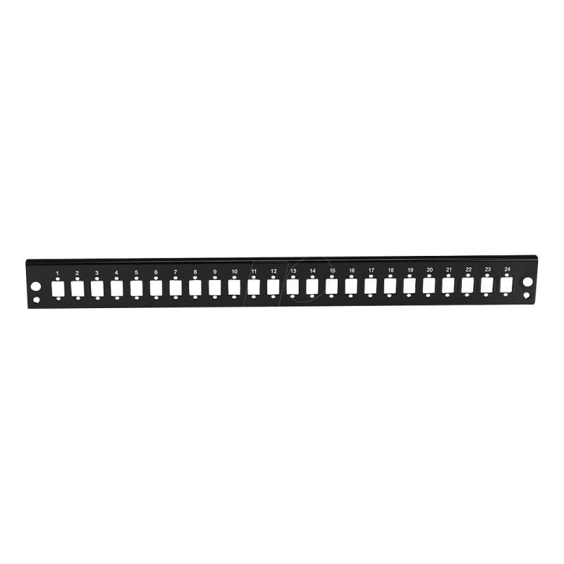 Frontblende 24 x SC Simplex / E2000 Simplex / MTRJ / LC Duplex, schwarz