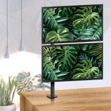 Maclean MC-967 Double Vertical Monitor Desk Mount Screen Holder max VESA 100x100, 13-27", 2x 9kg Powder Coated Tilt Maclean MC-967 Double Vertical Monitor Desk Mount Screen Holder max VESA 100x100, 13-27", 2x 9kg Powder Coated Tilt