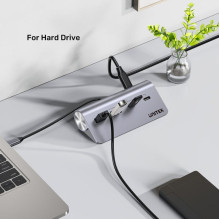 UNITEK H1337AGY01 sąsajos šakotuvas USB 3.2 Gen 1 (3.1 Gen 1) Type-C 5000 Mbit/s Pilkas UNITEK H1337AGY01 sąsajos šakotuvas USB 3.2 Gen 1 (3.1 Gen 1) Type-C 5000 Mbit/s Pilkas