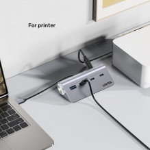 UNITEK H1337AGY01 sąsajos šakotuvas USB 3.2 Gen 1 (3.1 Gen 1) Type-C 5000 Mbit/s Pilkas UNITEK H1337AGY01 sąsajos šakotuvas USB 3.2 Gen 1 (3.1 Gen 1) Type-C 5000 Mbit/s Pilkas