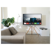 Vienas visiems WM 7472 trikojis TV-Stativ 32-65" VESA 400x400 30kg Kabelmanagement 360° ąžuolo sidabro pilka