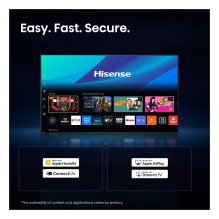 100,0cm / 40" (1920x1080) Hisense 40A59S Smart TV FHD Hi-QLED 9,5ms 60Hz HDMI USB LAN HDR VESA WiFi Black