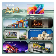 80,0 cm / 32" (1366x768) „Hisense 32A49S“ išmanusis televizorius HD DLED 8,5 ms 60 Hz HDMI USB LAN HDR VESA WiFi Ju