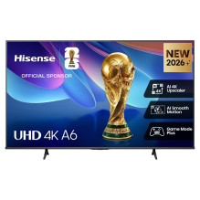 126,0cm / 50" (3840x2160) Hisense 50A6S Smart TV 4K UHD 9,5ms 60Hz HDMI USB HDR WiFi Bluetooth Black / Grey