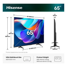 164,0 cm / 65" (3840 x 2160) „Hisense 65A6S“ išmanusis televizorius 4K UHD 8 ms 60 Hz HDMI USB HDR WiFi Bluetooth j