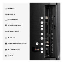 139,0 cm / 55" (3840 x 2160) „Hisense 55Q7S“ išmanusis televizorius 4K „Hi-QLED“ 8 ms 60 Hz HDMI USB HDR „Wi-Fi“ „B