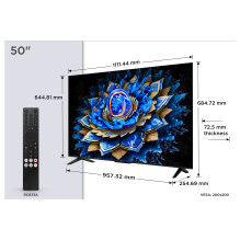 50" TCL 50T69C 126 cm, schwarz, UltraHD / 4K, Triple Tuner, Google TV