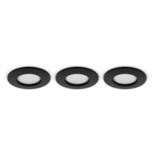 Philips Hue WhiteCol. Amb. Slim Recessed Light S x3 -Black Philips Hue WhiteCol. Amb. Slim Recessed Light S x3 -Black