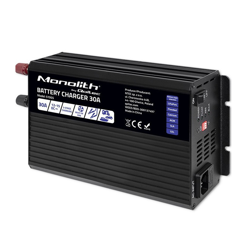 QOLTEC CHARGER FOR LIFEPO4 AGM GEL SLA BETTERIES