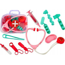LEAN Toys Baby First Aid Kit Medical Tools In Pink Suitcase