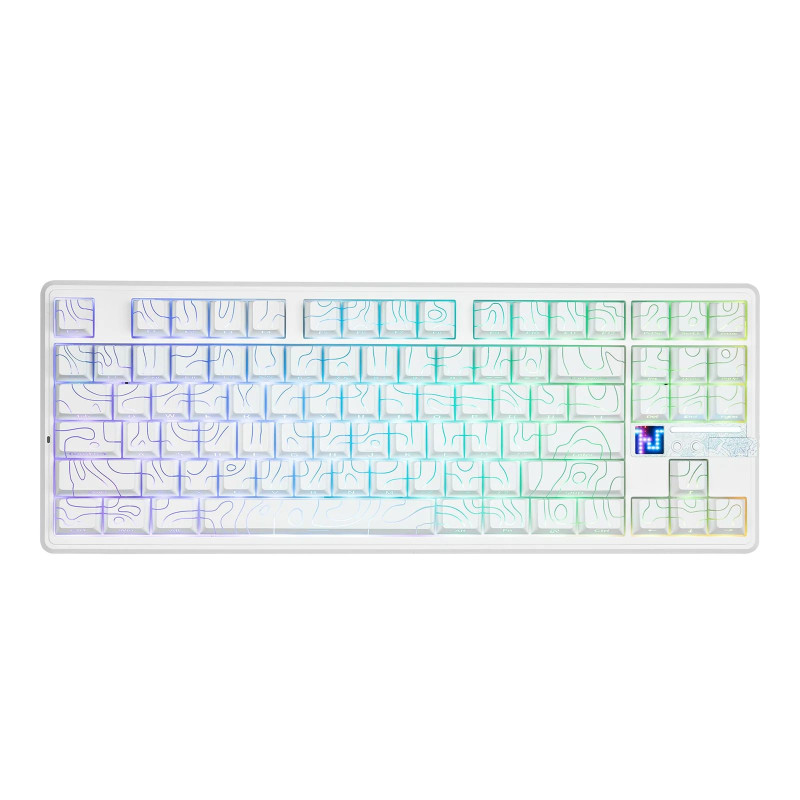 Klaviatūra Aula F87 Pro V2 (White Contour) - Star Vector Switches