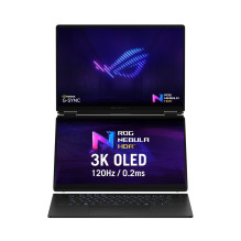 ASUS ROG Zephyrus Duo 16 GX651AX-U9322X Ultra 9 386H 2x16.0" 3K lietimui jautrus OLED 120Hz 1100nits AG 32GB LPDDR5