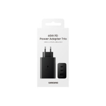 Power charger SAMSUNG Trio EP-T6530 65W PD 1x USB-A, 2x USB-C (EP-T6530NBEGEU) Black Power charger SAMSUNG Trio EP-T6530 65W PD 1x USB-A, 2x USB-C (EP-T6530NBEGEU) Black