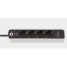 CORD EXT 4 SOCKET WITH 2 USB C 1.5M CORD EXT 4 SOCKET WITH 2 USB C 1.5M