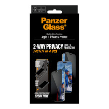 PanzerGlass ® 2-Way Privacy Screen Protector iPhone 17 Pro Max , Ultra-Wide Fit w. Fastfit in-a-box
