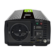 Green Cell PowerInverter LCD 12V 500W/1000W Car Inverter with Display - Pure Sine Power Adapter/Inverter Green Cell PowerInverter LCD 12V 500W/1000W Car Inverter with Display - Pure Sine Power Adapter/Inverter