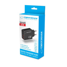 Power Charger - Esperanza EZC106K 42W Black