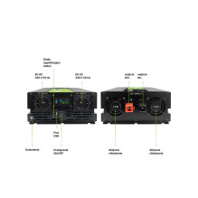 Green Cell PowerInverter LCD 12V to 230V 2000W / 40000W car inverter with LCD display - pure sine wave Green Cell PowerInverter LCD 12V to 230V 2000W / 40000W car inverter with LCD display - pure sine wave