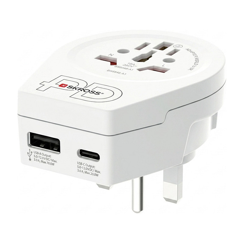 SKROSS World to US USB AC20PD
