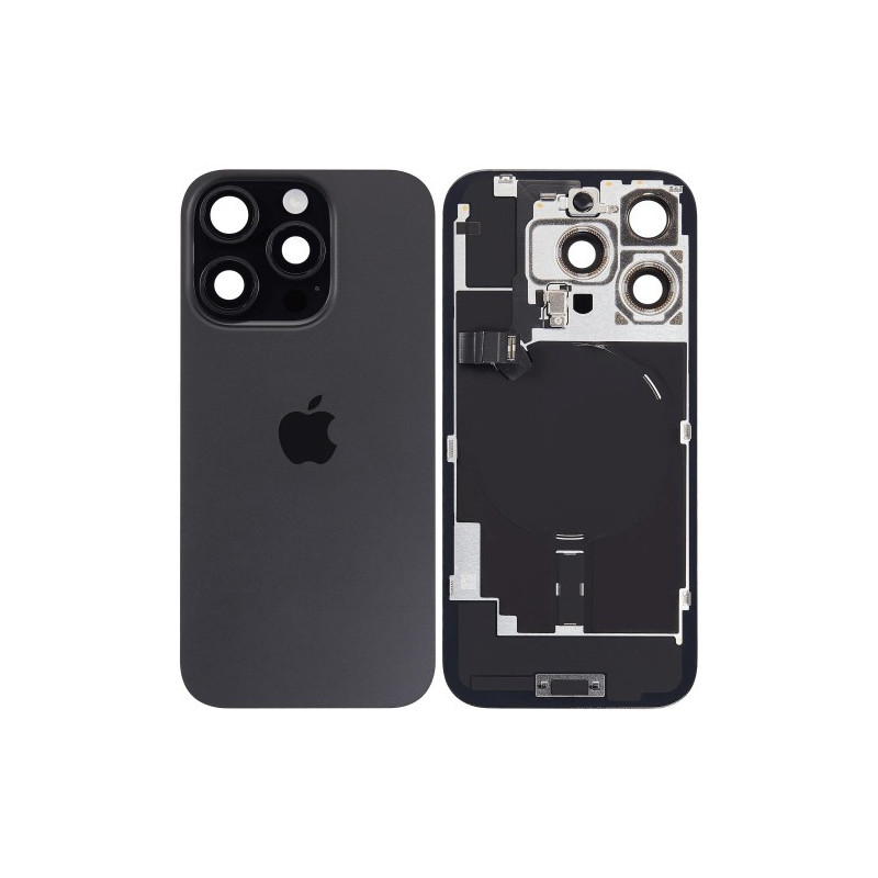 Galinis dangtelis skirtas iPhone 16 Pro / Black Titanium / (All parts included) / OEM