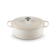 Virtuvės Indai - Le Creuset Signature Keptuvė 6.3L Ketaus Emaliuota Ovali 31cm Meringue