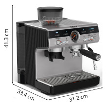 Precision XP801T portafilter espresso machine - Black - Stainless steel Precision XP801T portafilter espresso machine - Black - Stainless steel